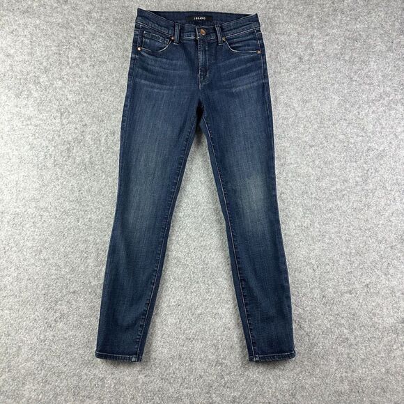 J Brand Denim - J Brand Jeans Womens 26 Blue Sabotage Dark Wash Skinny Stretch Denim Preppy*